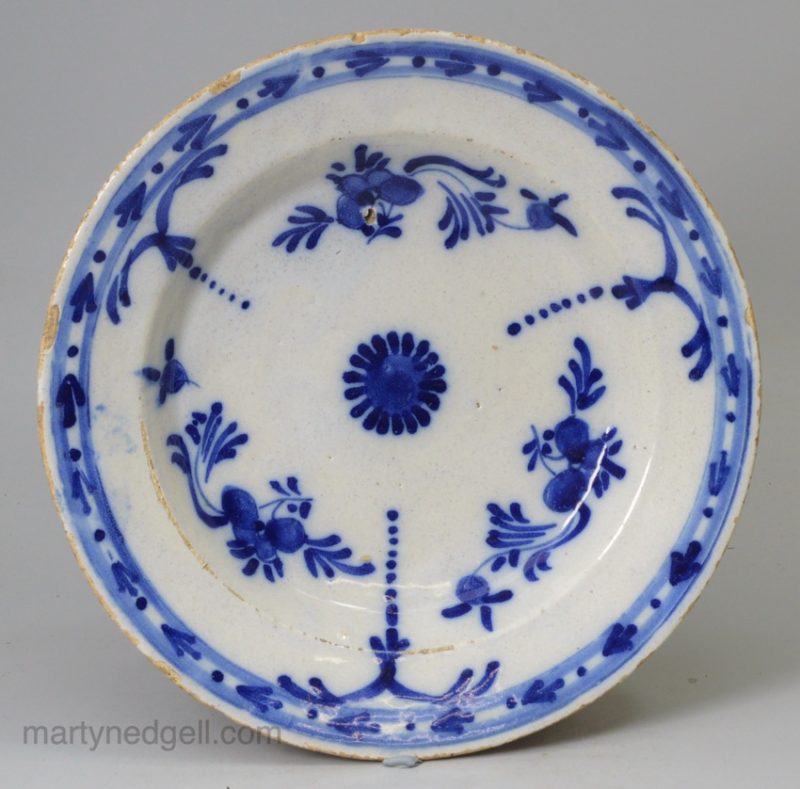 Small Dutch Delft plate, circa 1740