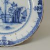 London delft plate decorated in blue, circa 1750