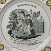 Prattware pottery child's plate 'GOING TO SCHOOL', circa 1820