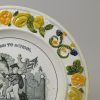 Prattware pottery child's plate 'GOING TO SCHOOL', circa 1820