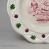 Pearlware pottery child's plate 'THE CHAISE', circa 1840