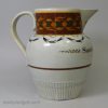 Prattware pottery jug 'Success to John Bull', circa 1810