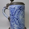Large Dutch Delft tankard decorated with a biblical scene Hagar and Ishmael, circa 1750