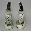 Pair of Victorian Staffordshire zebras, circa 1880
