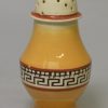 Mochaware pottery pepper pot, circa 1820