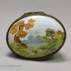 Rare Bilston enamel stag or reindeer bonbonniere, circa 1770