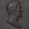Small black basalt plaque of a Roman, circa 1790