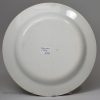 Wedgwood pearlware pottery plate with hand painted border, circa 1820