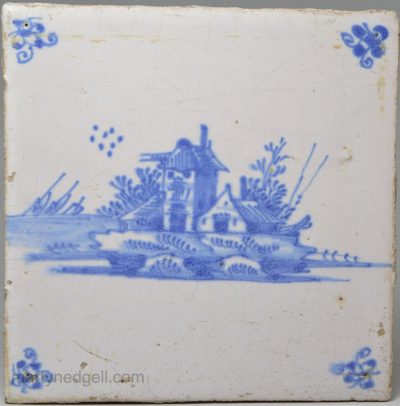 Dutch Delft tile, circa 1750