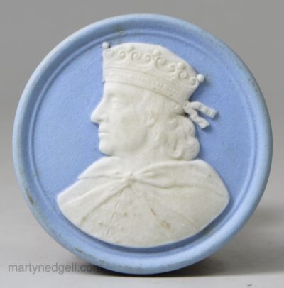 Wedgwood jasper ware disc of King John, circa 1800