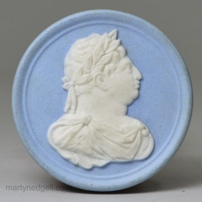 Wedgwood jasper ware disc of George III, circa 1800
