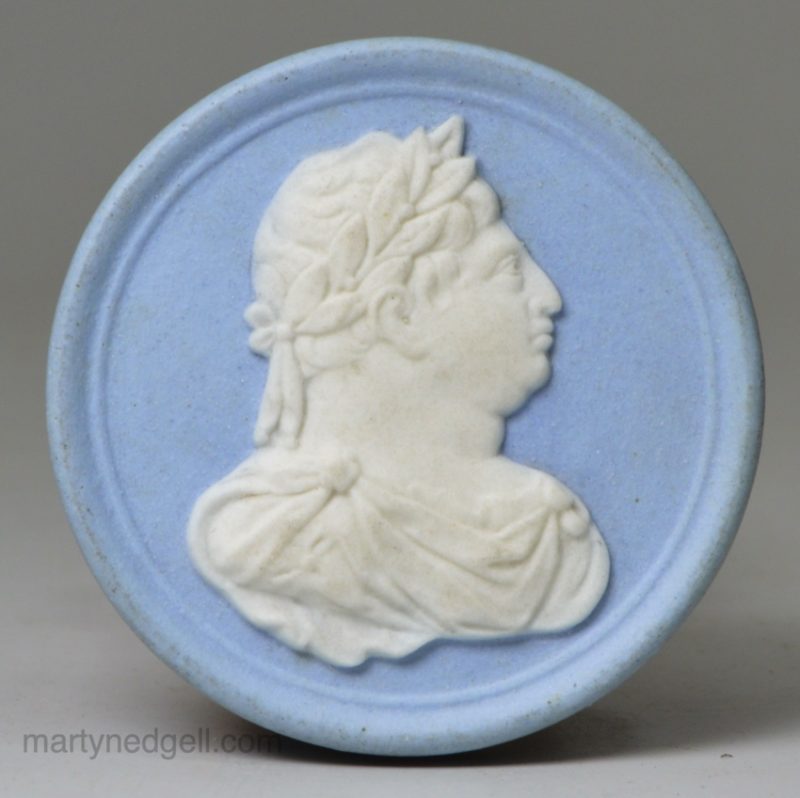 Wedgwood jasper ware disc of George III, circa 1800