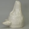 Pearlware pottery fox head stirrup cup, circa 1820