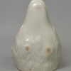 Pearlware pottery fox head stirrup cup, circa 1820