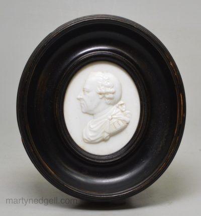 Glass portrait possibly of royalty possibly by Thomas Henning, circa 1800