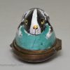 Bilston enamel rabbit patch box, circa 1780