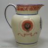 Pearlware pottery commemorative jug 'THE SPANISH PATRIOT COCKADE' , circa 1810