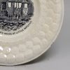 Commemorative pearlware pottery child's plate 'SHEFFIELD FLOOD MARCH 12th 1864'