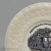 Commemorative pearlware pottery child's plate 'SHEFFIELD FLOOD MARCH 12th 1864'
