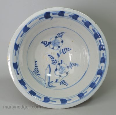 London delft small bowl, circa 1720