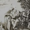 Liverpool Delft tile decorated with Sadler print, circa 1765