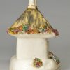 Staffordshire porcelain cottage pastille burner, circa 1840