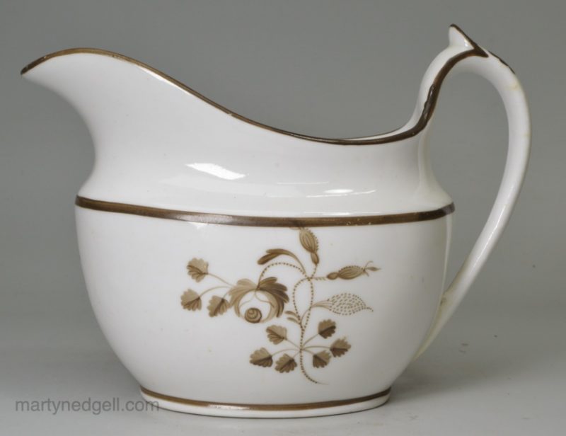 English porcelain creamer, circa 1810