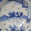 Brislington delft shallow bowl decorated with jumping boy, circa 1690