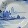 Dublin delft soup plate, circa 1760, sugar loaf mountain pattern