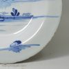 Dublin delft soup plate, circa 1760, sugar loaf mountain pattern