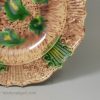 Creamware pottery soup plate decorated with Whieldon type colours under the glaze, circa 1770