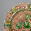 Creamware pottery soup plate decorated with Whieldon type colours under the glaze, circa 1770