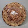 Creamware pottery soup plate decorated with Whieldon type colours under the glaze, circa 1770