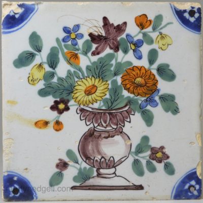 Liverpool delft tile, circa 1750