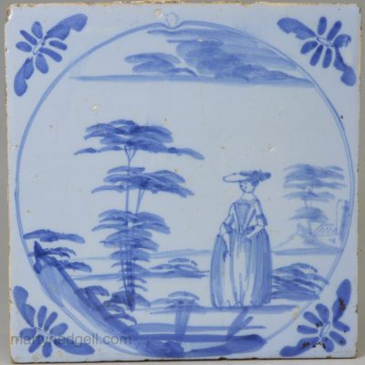 Bristol Delft tile, circa 1750