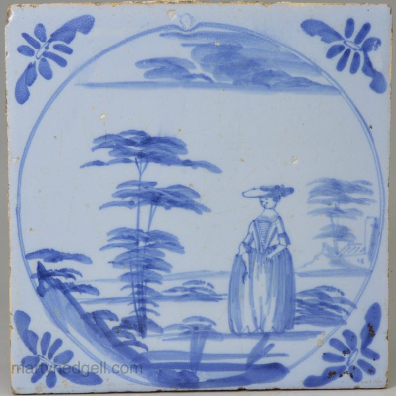 Bristol Delft tile, circa 1750