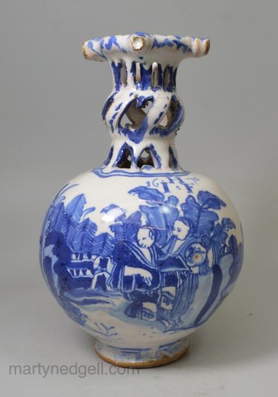 London delft marriage puzzle jug dated 1670