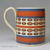 Mochaware mug with double dipped decoration, circa 1820