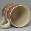 Mochaware mug with double dipped decoration, circa 1820