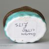 Bilston enamel patch box, 'A Trifle from WEYHILL', circa 1780