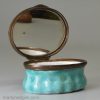 Bilston enamel patch box, 'A Trifle from WEYHILL', circa 1780