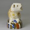 Prattware pottery roaring lion, circa 1800