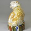 Prattware pottery roaring lion, circa 1800