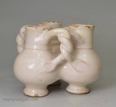 London delft fuddling cup, circa 1650