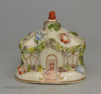 Staffordshire porcelain pastille burner, circa 1840