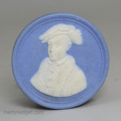 Wedgwood jasper ware disc of King Henry VI, circa 1800
