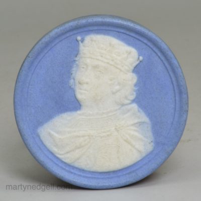 Wedgwood jasper ware disc of King Henry VI, circa 1800