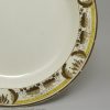 Creamware pottery plate decorated with over glaze enamels, circa 1800