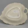 Leeds pearlware pottery leaf plate, circa 1880