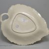 Leeds pearlware pottery leaf plate, circa 1880